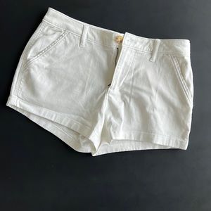 Abercrombie white chino style shorts